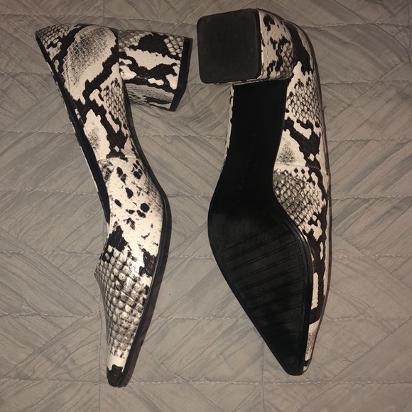 Zara size 38 snake skin block heels. - Picture 2 of 2